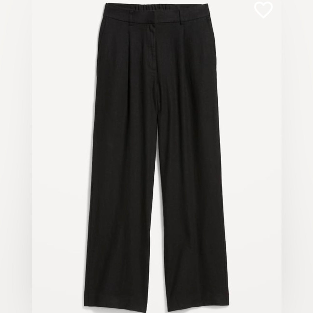 Old Navy linen wide leg linen trouser pants.  NWT
